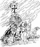 Templar Coloring Knight Ink Deviantart Designlooter Ignusdei Drawings 1051 1240px 8kb sketch template