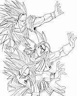 Coloring Goku God Pages Super Saiyan Popular sketch template