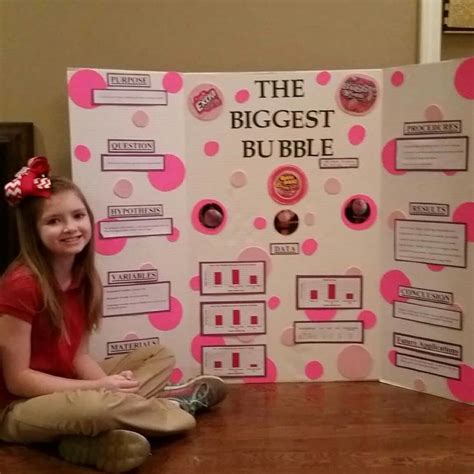 biggest bubble bubble gum science fair project  grade