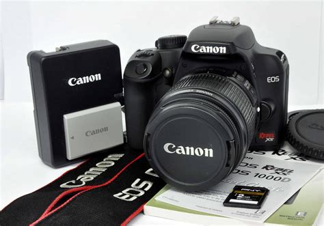 canon eos digital rebel xs   mp dslr black camera kit  mm  lens ebay