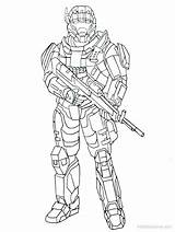 Coloring Pages Spartan Getcolorings Halo Reach sketch template