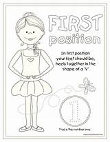 Coloring Ballet Pages Position Dance Kids 1st Printable Positions Ballerina Sheet First Color Colouring Baby Sheets Teach Feet Dancer Crafts sketch template