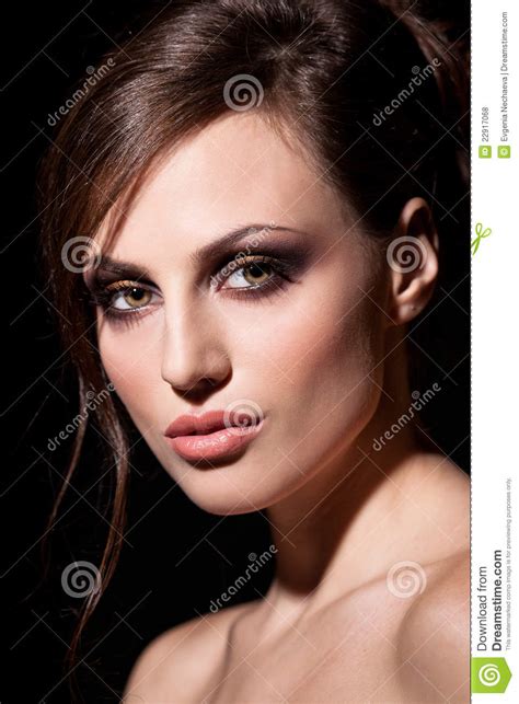 Face Of A Sexy Girl With Perfect Skin Royalty Free Stock