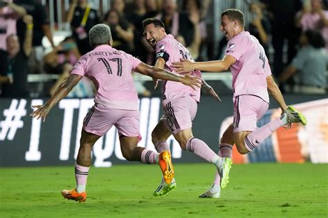 lionel messi scores dramatic game winning goal   inter miami debut inquirer sports