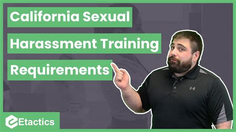 California S Sexual Harassment Training Requirements Youtube