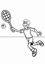 Coloring Tennis Pages Getdrawings sketch template