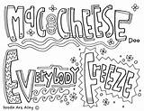 Cheese Mac Coloring Template sketch template
