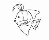 Coloring Pages Fish Kids Cartoon Funny 4kids Animals Printable sketch template