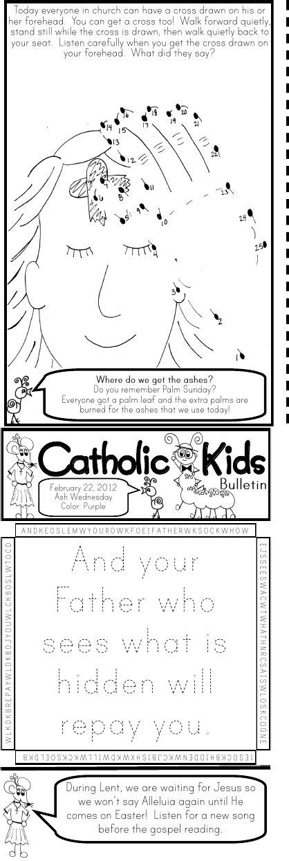 ash wednesday scribd catholic kids lent catholic