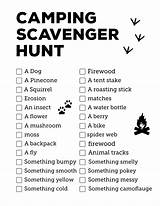 Scavenger Hunt Camping Printable Kids Trail Outdoor Paper Print Nature Adults Hunts Printables Papertraildesign Easy Good Games Checklist Click Following sketch template