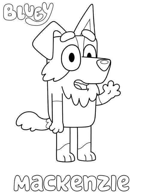 mackenzie bluey coloring page  printable coloring pages  kids