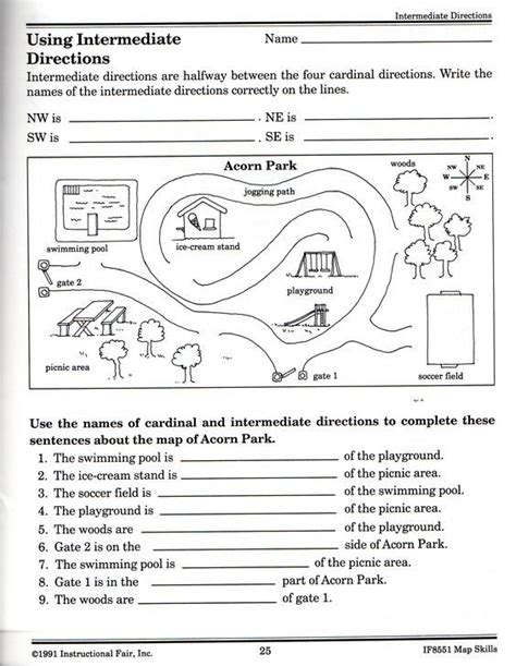 map skills worksheets  worksheet