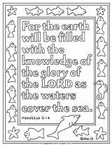 Habakkuk Bible Coloring Pages Verse Kids Visit Color Waters Sea Print Cover sketch template