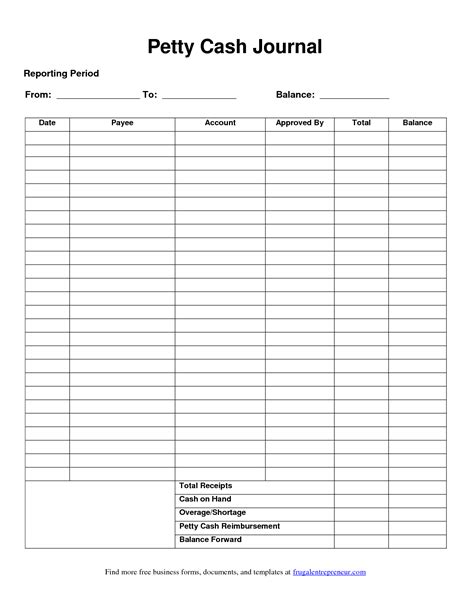 printable petty cash form printable forms