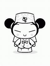 Pucca Coloring Kids Pages Funny Gif Children Color sketch template