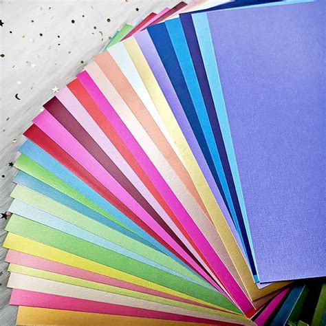 kscraft pcs satin  textured paper colors  satin paper pack