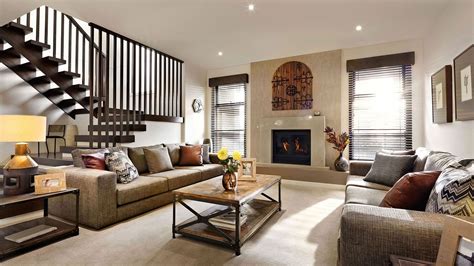 classy rustic living room interior  modern elements