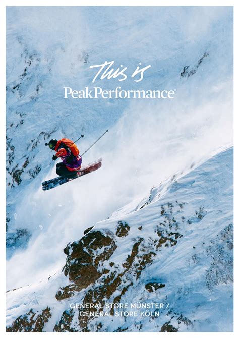 peak performance catalog fall winter   peak performance general store muenster issuu
