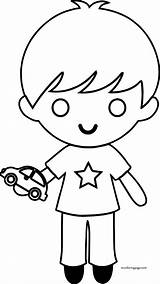 Coloring Boy Toy Car Star Wecoloringpage sketch template