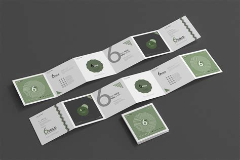 fold square brochure mockups print templates creative market