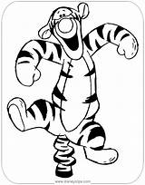Tigger Coloring Pages Disneyclips Printable Bouncing Svg Colouring Disney Book Pooh Winnie Tiger Cricut Drawing Drawings Kids Characters Sheets Eeyore sketch template