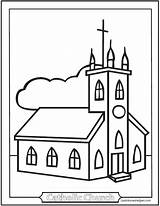 Church Coloring Catholic Pages Mass Kids Sheet Print Kindergarten Easy Sheets Children Sunday Template Simple Colouring Saintanneshelper Clipart Bible Worksheets sketch template
