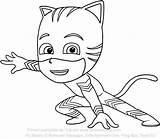 Catboy Pj Coloring Masks Pages Getcolorings Cat Boy Printable Inspiring sketch template