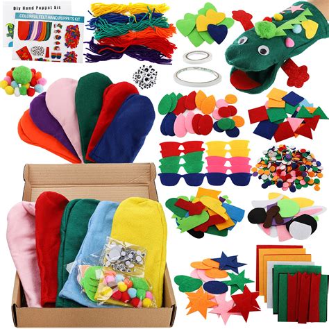 buy topzea  pack hand puppet making kit kids craft  art aupplies