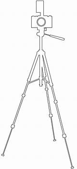 Camera Tripod Silhouettes Silhouette Drawing Vector Outline Coloring Pages sketch template