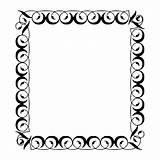 Clipart Border Borders Square Filigree Clip Word Svg Templates Frame Publisher Microsoft Coloring Cliparts Decorative Transparent Baby Documents Pages Frames sketch template