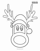 Coloring Rudolph Reindeer Red Nosed Pages Fun sketch template