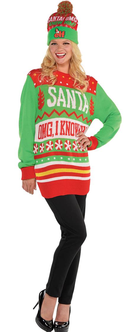 women s ugly christmas sweater costume accessories party city