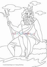 Poseidon Colouring Coloring Pages Village Activity Explore Color Getcolorings Printable sketch template