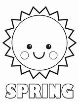 Spring Coloring Pages Sun Preschool Printable Color Visit Sheets sketch template