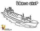 Cargo Ships Colouring sketch template