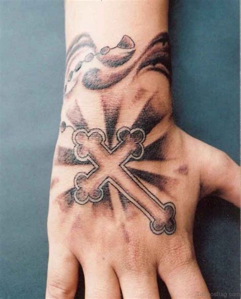 superb cross tattoos  hand