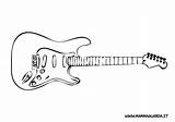 Chitarra Accordo Stratocaster Strat sketch template