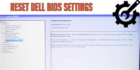 reset dell bios settings  inspiron  latitude laptop tech info