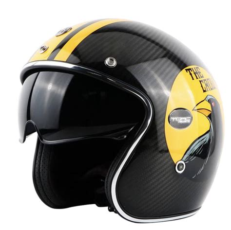 ece  carbon fiber retro motorcycle helmet