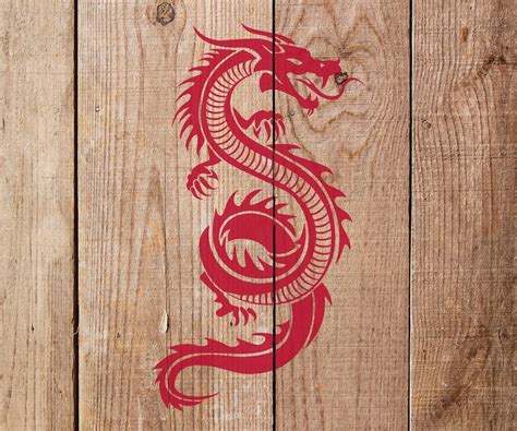 dragon stencil reusable dragon stencil diy craft stencil etsy
