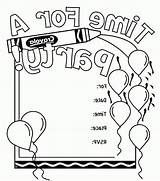 Coloring Birthday Pages Balloons Cards Uno Colorable Clipart Template Library Popular Line sketch template
