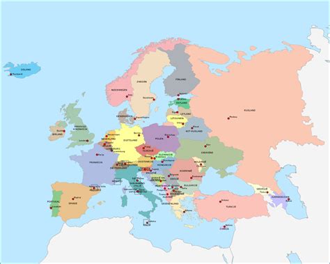 topografie landen en hoofdsteden van europa deel  wwwtopomanianet