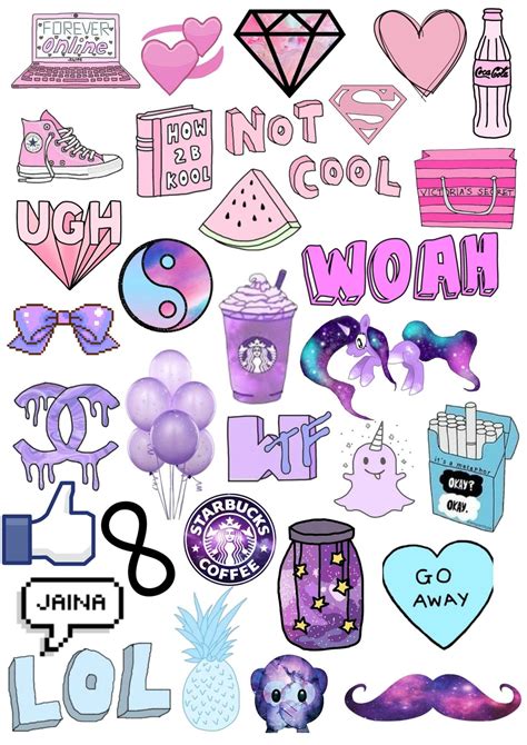 printable stickers aesthetic printable word searches