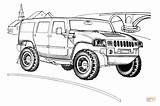 Hummer Coloring H2 Supercoloring Pages Car Cars Template Color Truck Printable Categories sketch template
