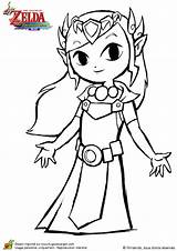 Zelda Princesse Waker Hugolescargot Coloriages Bébé sketch template