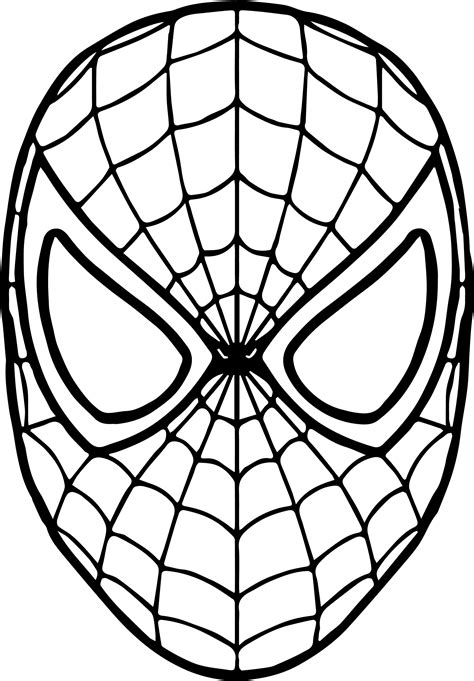 spiderman mask coloring page spiderman mask spiderman coloring