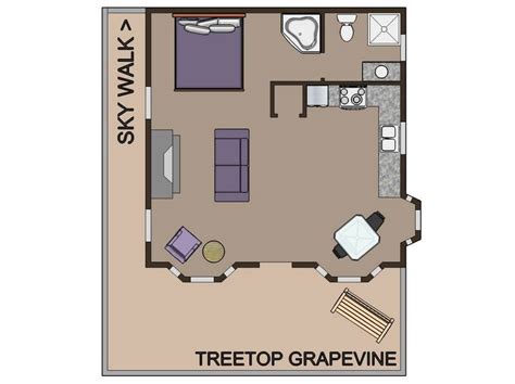 treetop grapevine floor plan treehouse cabins