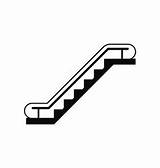 Escalator Vector Icon Simple Vectors sketch template