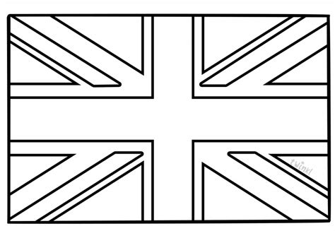 union jack colouring  template image