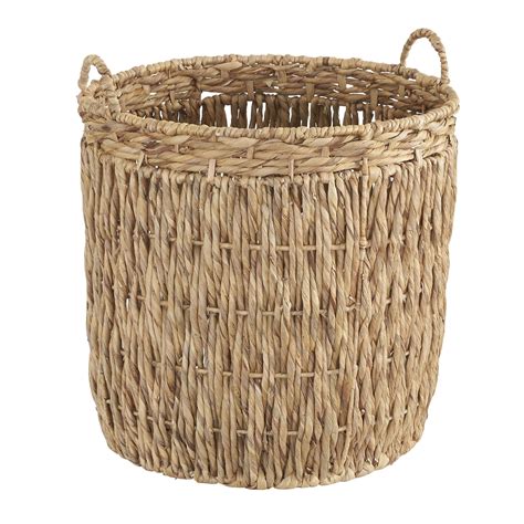 household essentials tall wicker floor basket  handles walmartcom